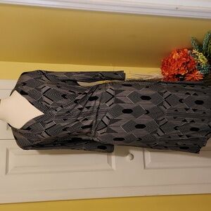 Coldwater Creek Graphic Wrap Dress